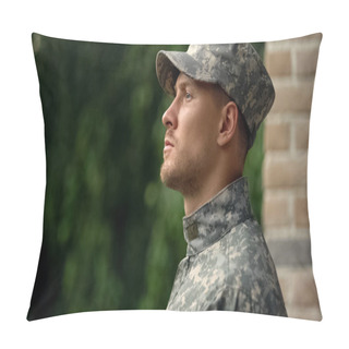 Personality  Army Soldier Facing Reality Of Duty, Struggling With Mental Issues, Depression Pillow Covers