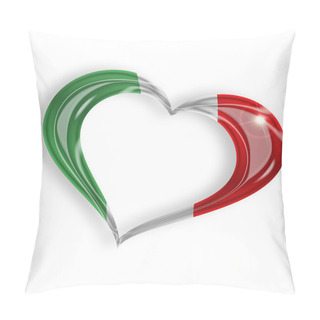 Personality  Heart With Italian Flag Colors Pillow Covers
