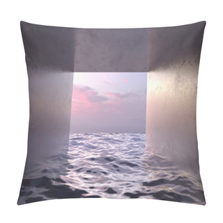 Personality  Sea Waves In A Dark Tunnel, Pillow Covers