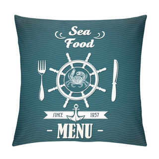 Personality  Sketch For A Restaurant Menu. Sea Food. Pillow Covers