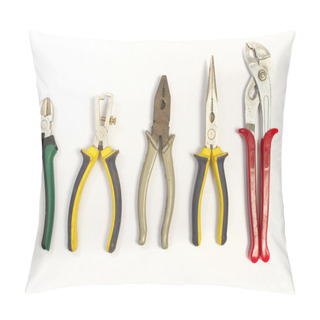 Personality  Set Of Different Used Pliers Pillow Covers
