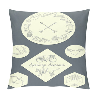 Personality  Retro Looking Romantic Stickers Pillow Covers