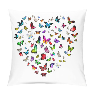 Personality  Flock Of Colorful Butterflies Pillow Covers