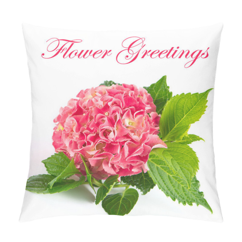 Personality  Pink Hortensia Flower. Fresh Hydrangea Blossom Pillow Covers