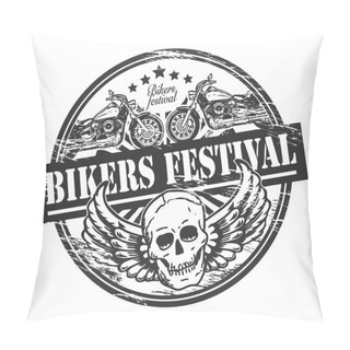 Personality  Bikers Festival Stamp Pillow Covers