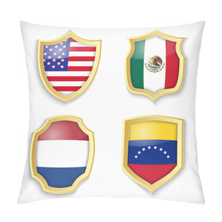 Personality  Flags  Banner Vector Illustration   Pillow Covers