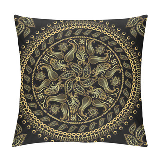 Personality  Gold Round Frame Pillow Covers