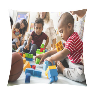 Personality  Diverse Children Enjoying Playing With Toys Pillow Covers