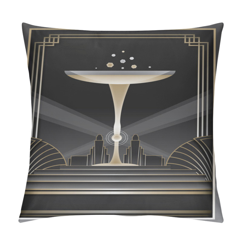 Personality  Art Deco Background and Frame pillow covers