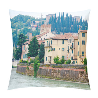 Personality  Verona. Facades Of Old Houses. Pillow Covers