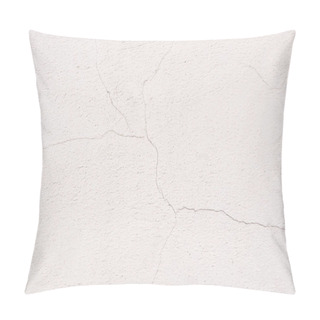 Personality  Full Frame Image Of Cracked White Wall Background  Pillow Covers
