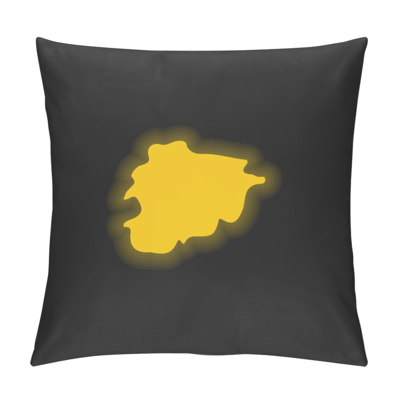 Personality  Andorra Yellow Glowing Neon Icon Pillow Covers