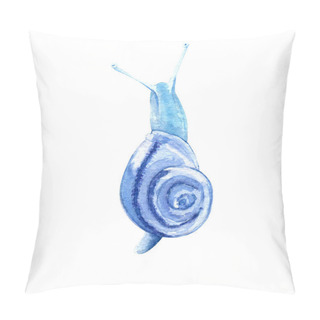 Personality  Hand Painted Watercolor Colorful Isolated Snail Clpart Pillow Covers