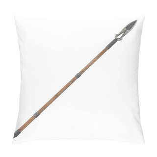 Personality  Long Spear, Weapon, On An Isolated White Background. 3d Illustration Pillow Covers