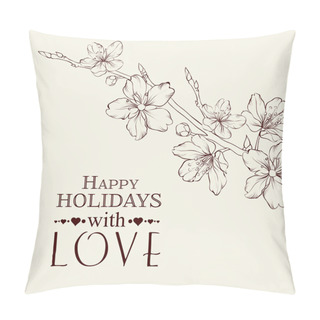 Personality  Cherry Blossom On Branch Pillow Covers