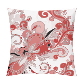 Personality  Floral Seamless Background With Swirls Pillow Covers