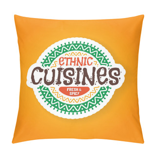 Personality  Ethnic Cuisines Restaurant Badge Pillow Covers