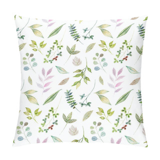 Personality  Watercolor Floral Hand Drawn Colorful Bright Seamless Pattern Pillow Covers