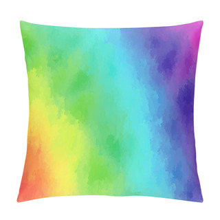 Personality  Rainbow Watercolor Background Pillow Covers