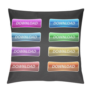 Personality  Vector Set Of Download Buttons. Pillow Covers