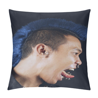 Personality  Man With Sticking Tongue Out Pillow Covers