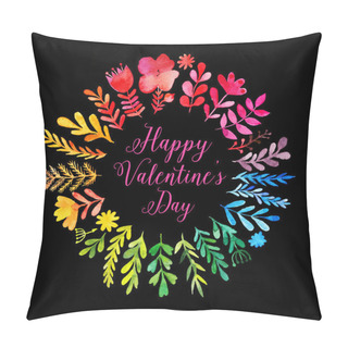 Personality  Watercolor Colorful Wreath Pillow Covers