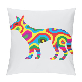 Personality  Dog Abstract Color Pillow Covers