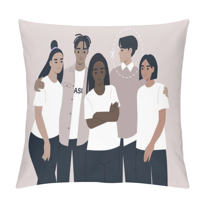 Personality  Cancel Culture Concept, One Of The Members Within The Group Being Openly Shunned By The Public Pillow Covers