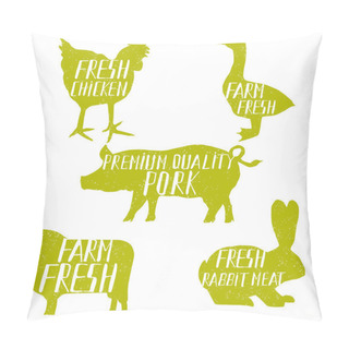 Personality  Set Of Farm Animals Pillow Covers