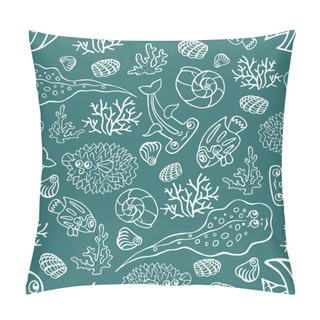 Personality  Sea Fish And Shells Pillow Covers