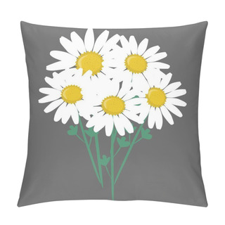 Personality  Beautiful Daisy Flowers, Isolated Vector Illustration, Seamless Pillow Covers