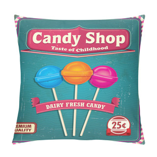Personality  Vintage Lollipop Poster Design Pillow Covers