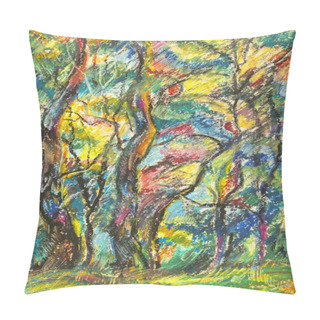 Personality  Painted Landscape Oil Pillow Covers