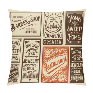Personality  Old Advertisement Designs Pillow Covers