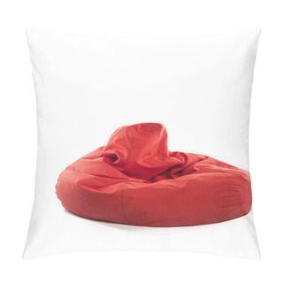 Personality  Red Bean Bag Chair On White Background Pillow Covers