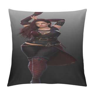 Personality  Busty Glamour Sexy Fantasy Or Steampunk Lady Pirate Pillow Covers