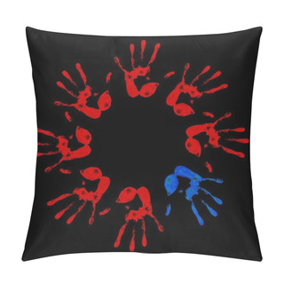 Personality  Painted Handprints Pillow Covers