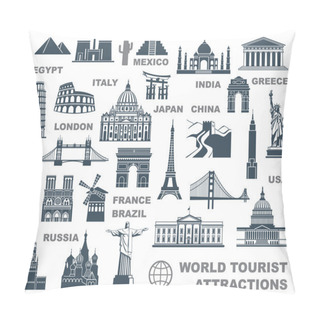 Personality  Icons World Tourist Attractions Pillow Covers