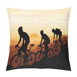 Personality  Mountain Bikers Pillow Covers