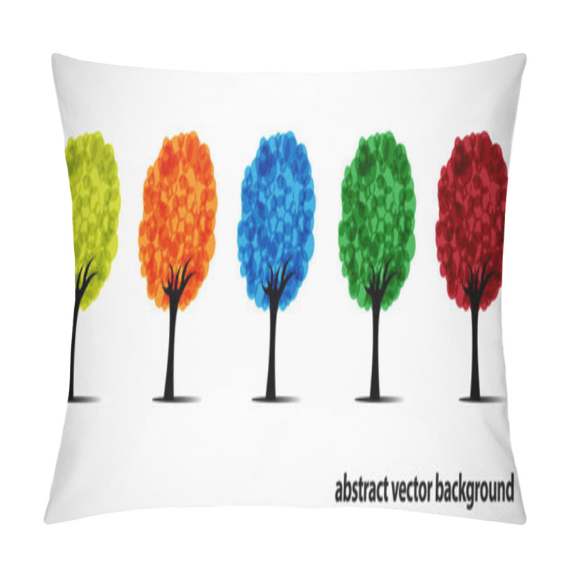 Personality  Abstract colorful tree set pillow covers