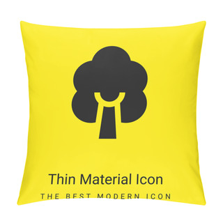 Personality  Birch Tree Minimal Bright Yellow Material Icon Pillow Covers