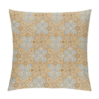 Personality  Seamless Pattern In The Form Of Oriental Tiles Pillow Covers