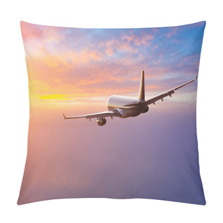 Personality  Beautiful Sunset Cloudy Sky From Aerial View. Pillow Covers