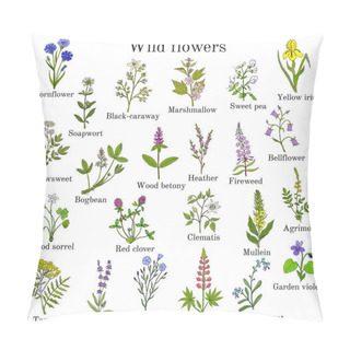 Personality  Wild Flowers Color Set Pillow Covers