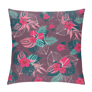 Personality  Seamless Tropical Floral Pattern. Pillow Covers