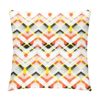 Personality  Multicolor Hand Drawn Pattern Zigzag Pillow Covers