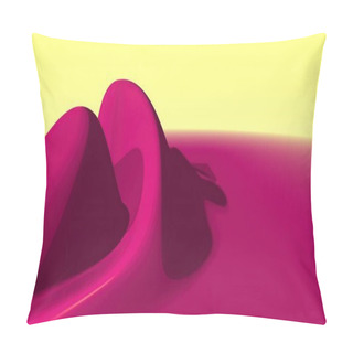 Personality  3d Illustration - Ripples In Space From Planes. Bright Vibrant Abstract Background Pillow Covers