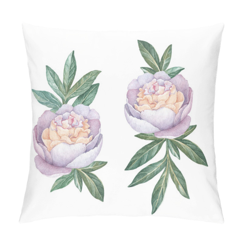 Personality  Watercolor Peony Flowers Pillow Covers