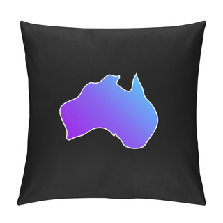 Personality  Australia Blue Gradient Vector Icon Pillow Covers
