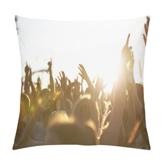Personality  Audience At Music Festival Pillow Covers